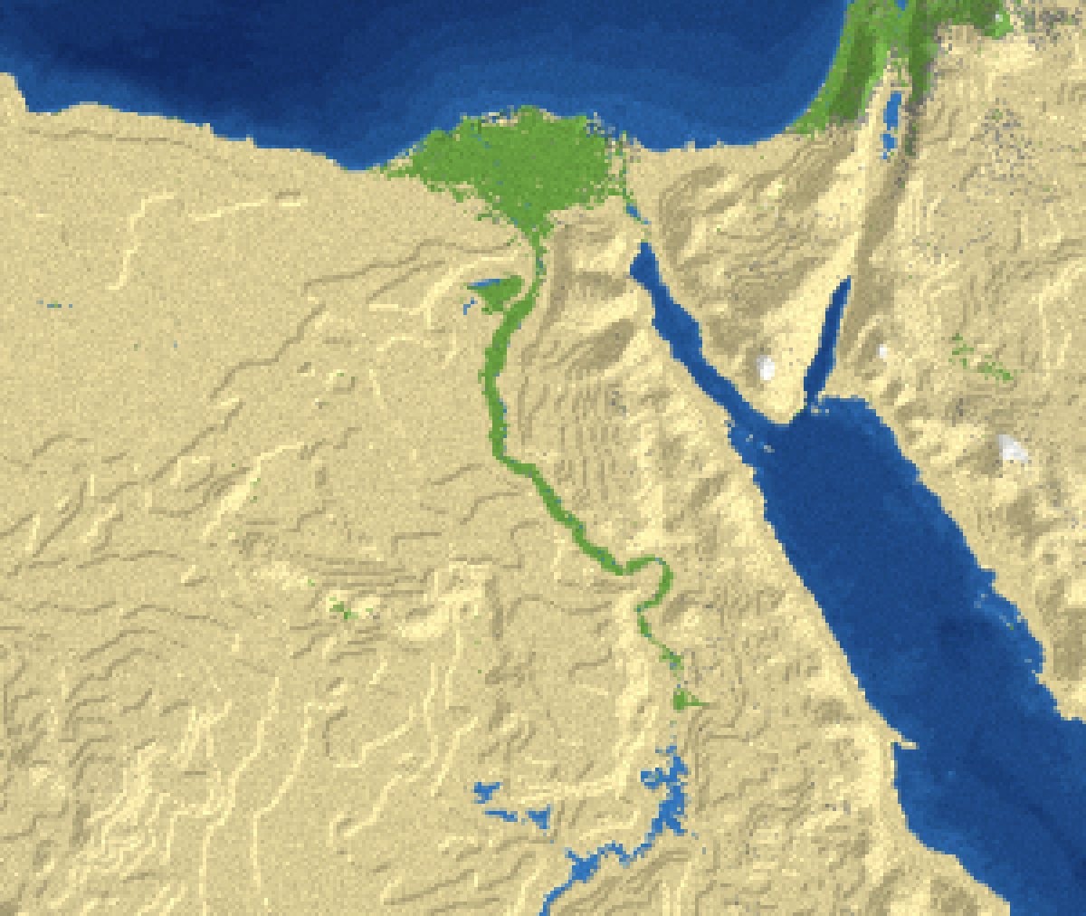 The Nile and Egypt on the Meridian map